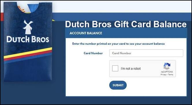 Dutch Bros Gift Card Balance